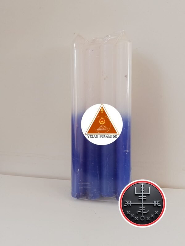 VELA PALITO MAÇO BRANCA E AZUL