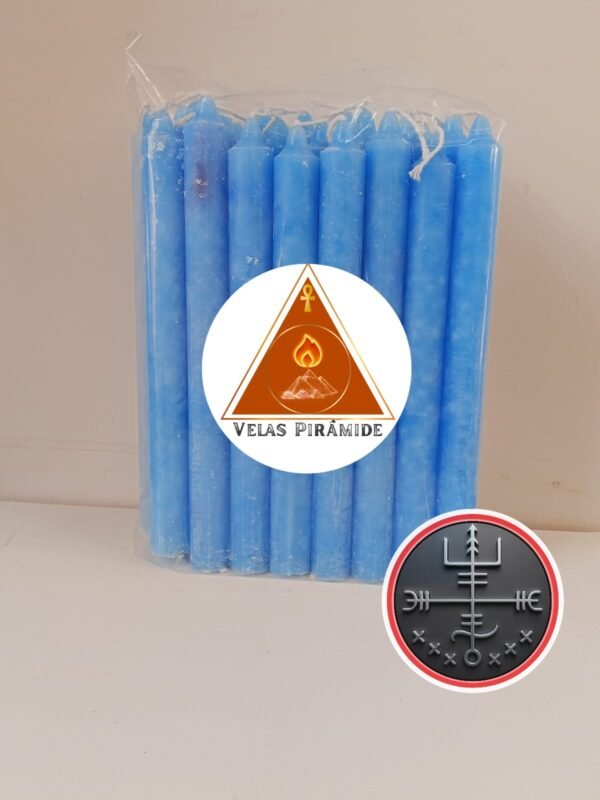VELA PALITO AZUL CLARO