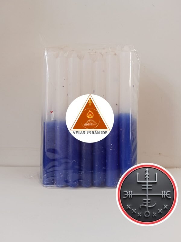 VELA PALITO BRANCA E AZUL