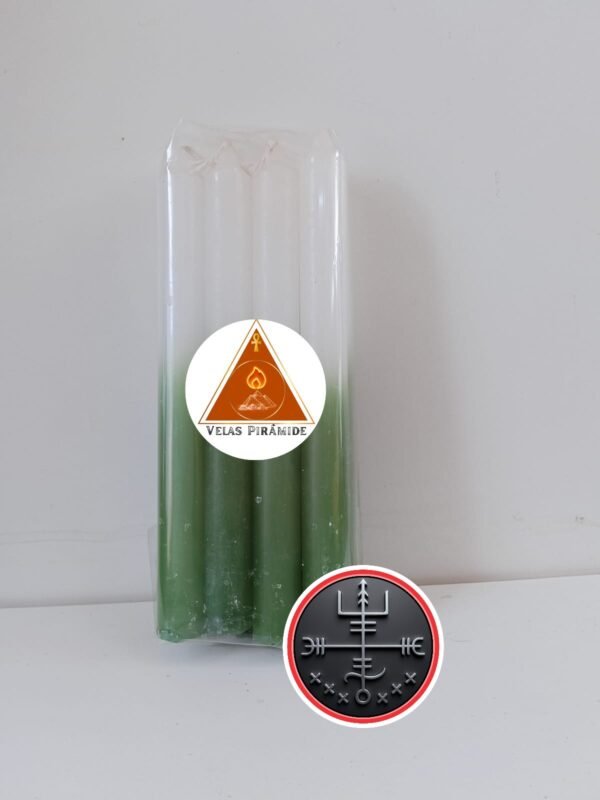 VELA PALITO MAÇO BRANCA E VERDE