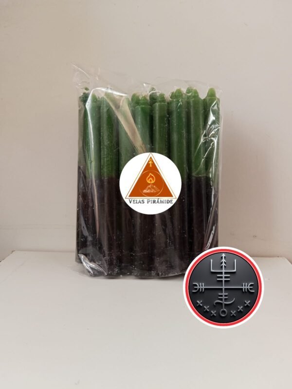 VELA PALITO PRETA E VERDE