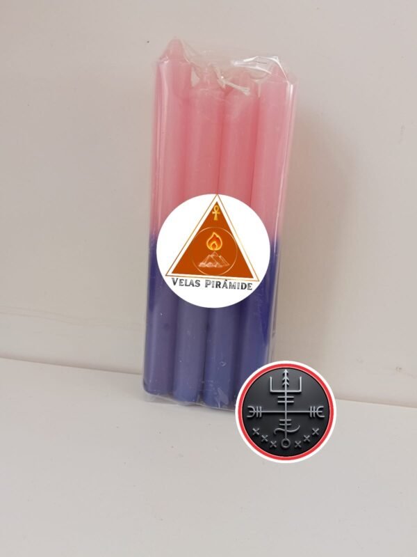 VELA PALITO MAÇO ROSA E AZUL