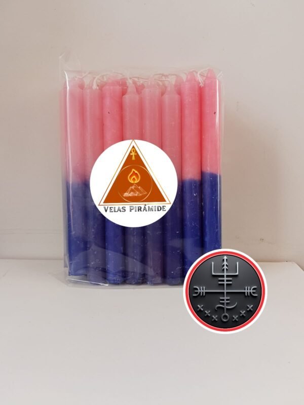 VELA PALITO ROSA E AZUL