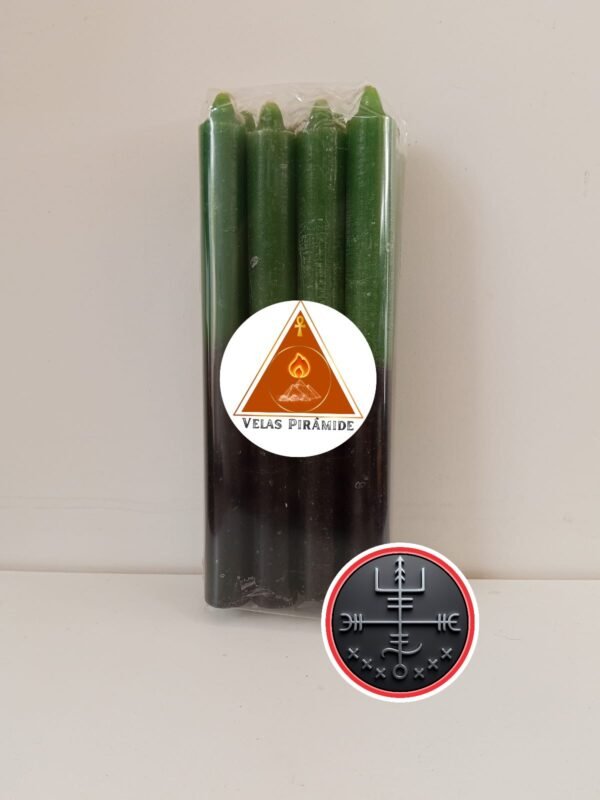 VELA PALITO MAÇO PRETA E VERDE